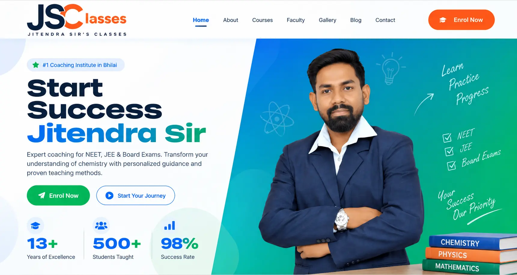 Jitendra Sir Classes – NEET & JEE Coaching Website