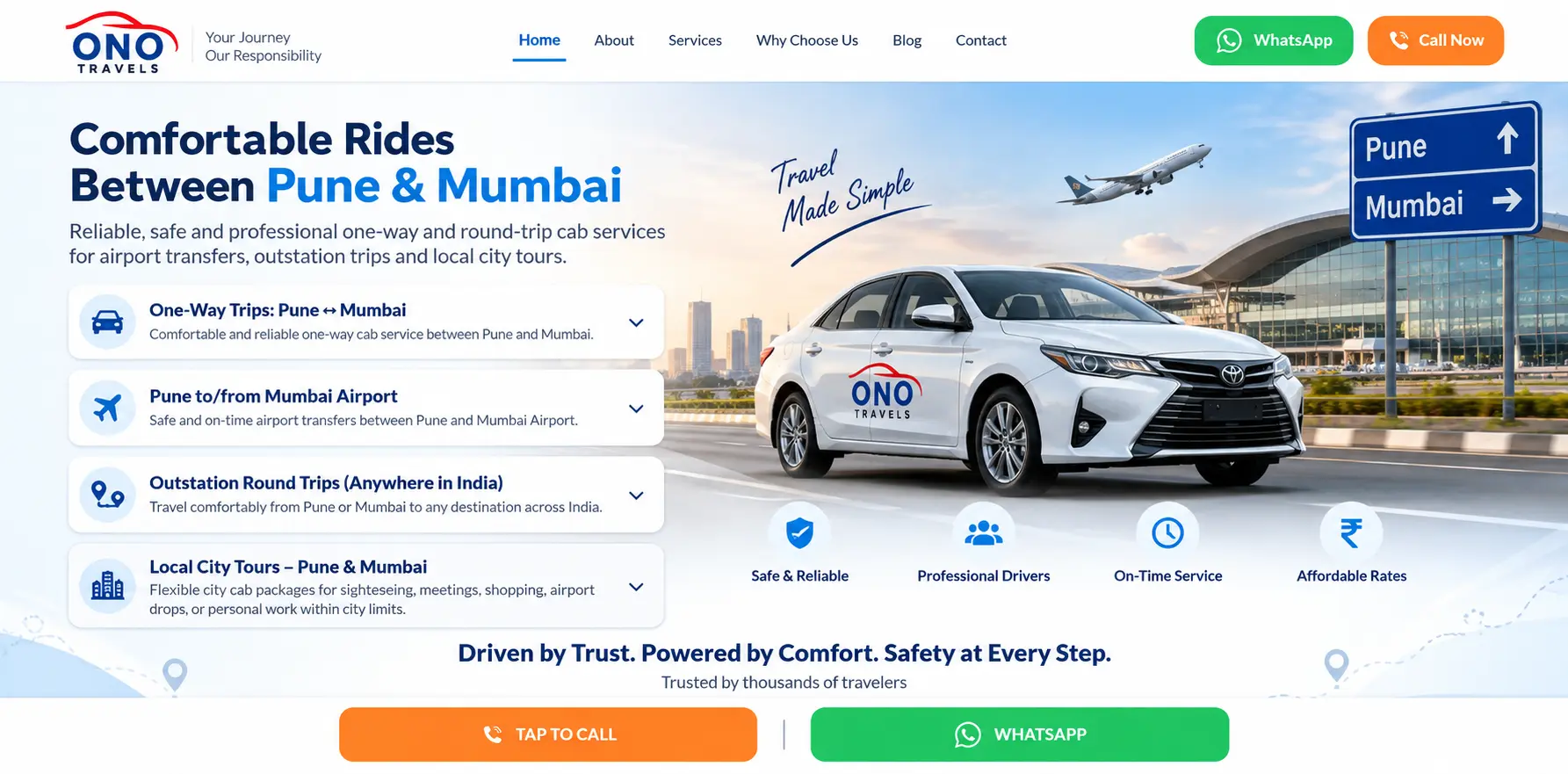 Ono Travels – Travel Website