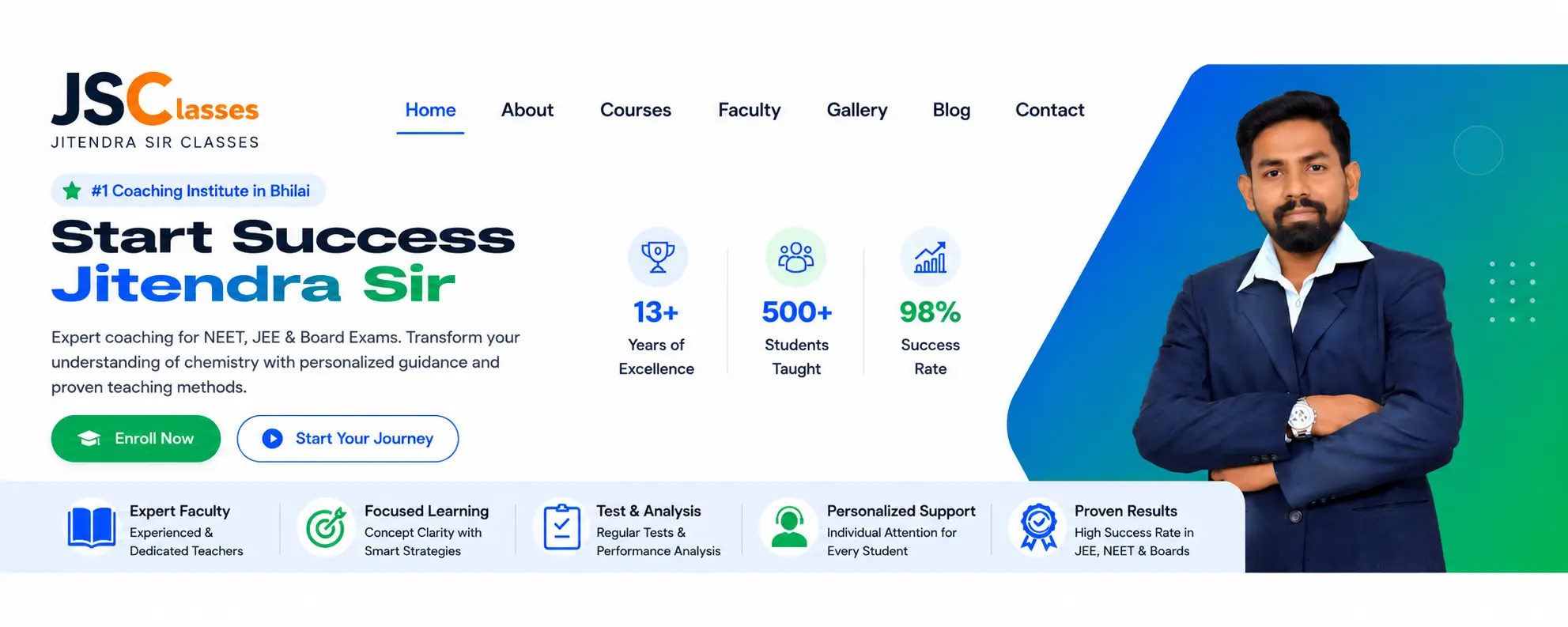 Jitendra Sir Classes – Coaching Center Website